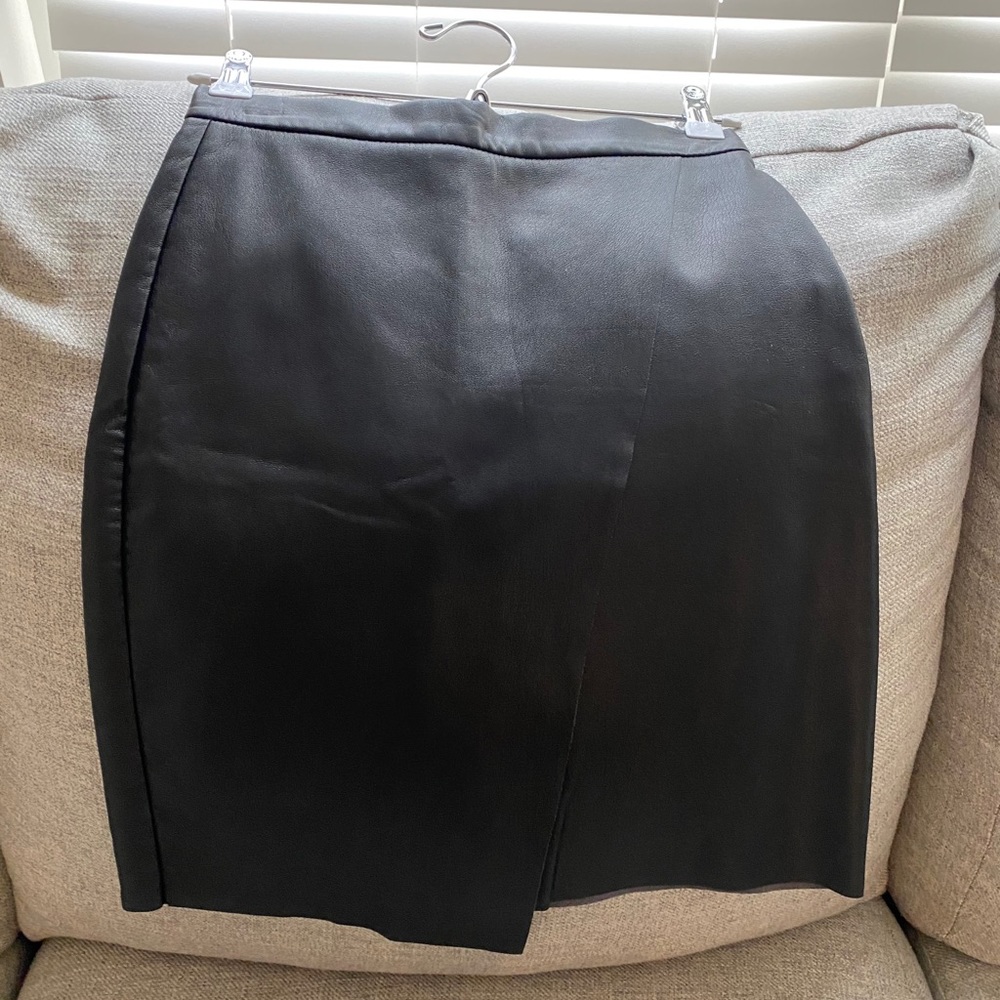 Faux leather skirt
